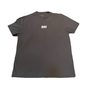 AllSaints Varden Refract Warped Logo T-Shirt Mens Small Charcoal Gray Organic